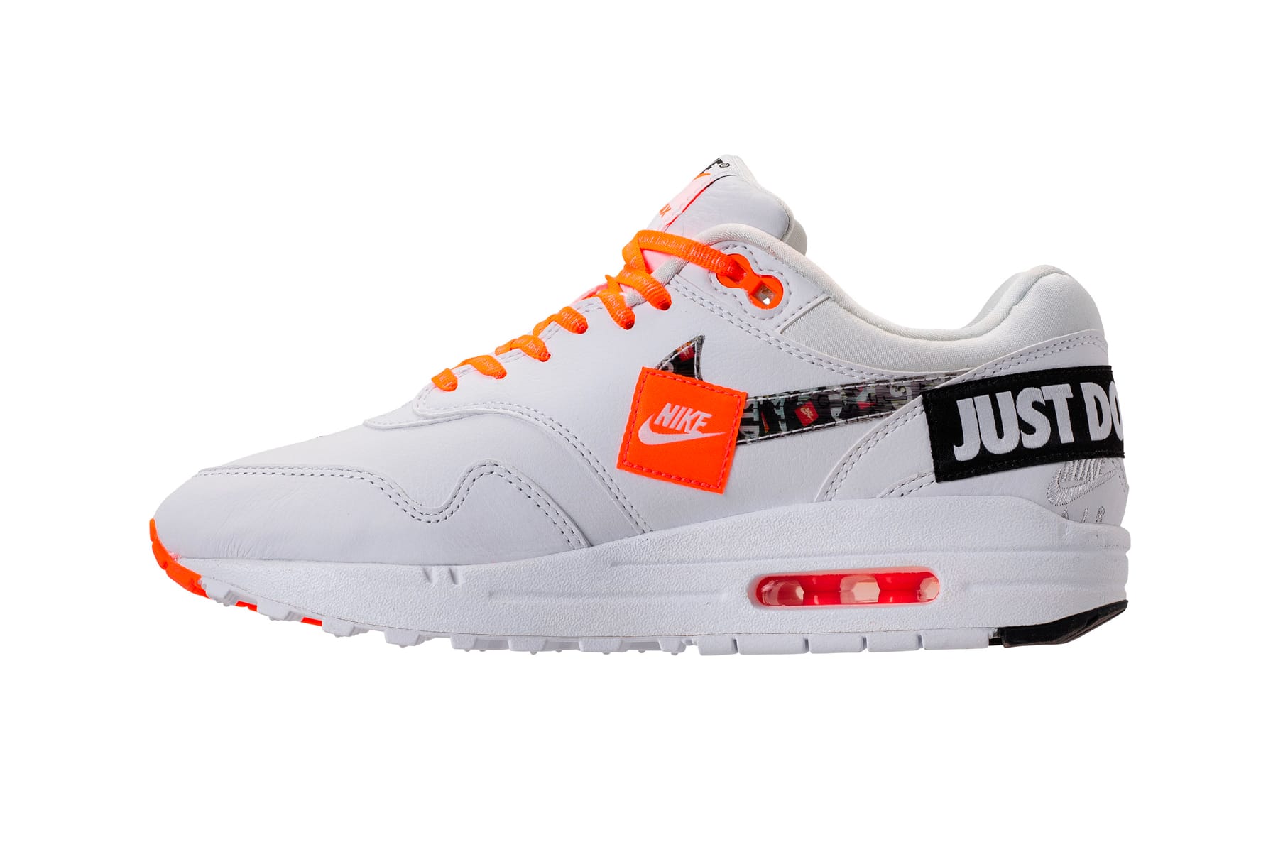 nike air max 1 just do it white women's shoe