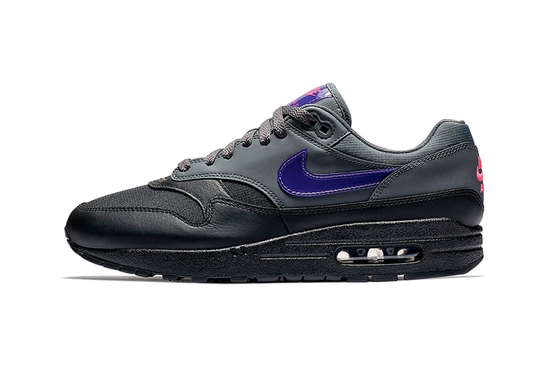 Nike Air Max 1 Ripstop Nylon Dark Grey Black Pink Blast Fierce Purple