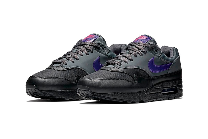 Nike Air Max 1 Ripstop Nylon Dark Grey Black Pink Blast Fierce Purple