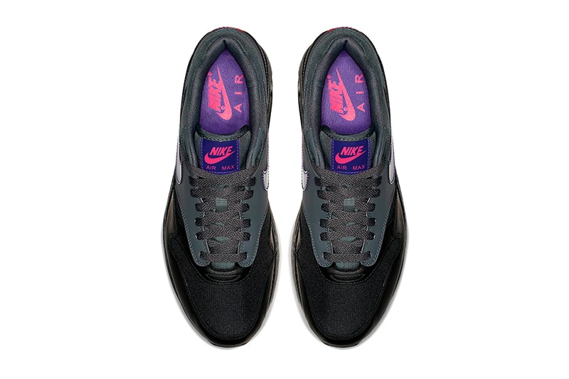 Nike Air Max 1 Ripstop Nylon Dark Grey Black Pink Blast Fierce Purple