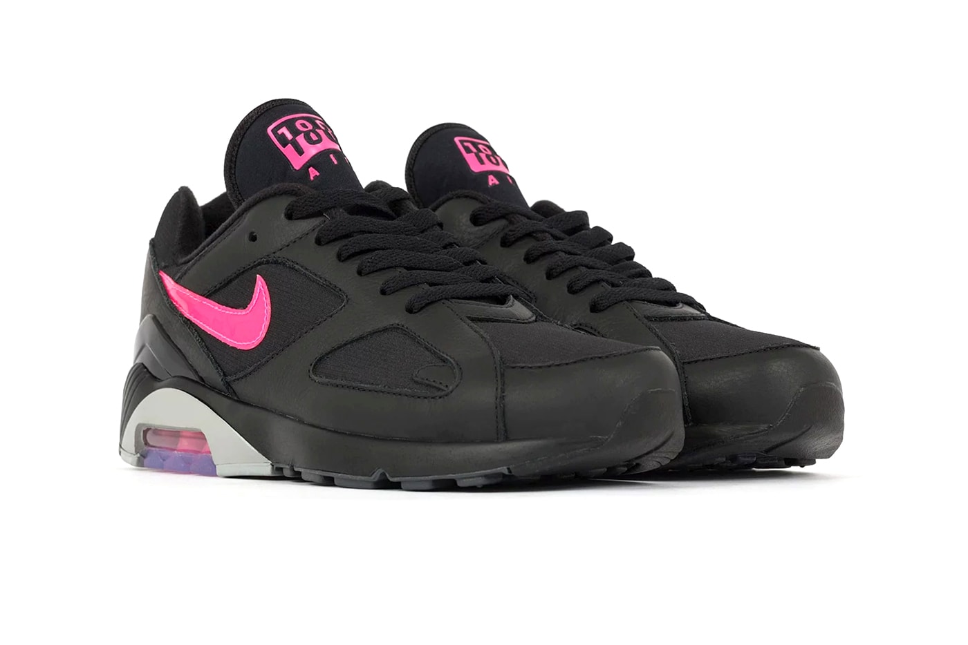 Nike Air Max 180 black wolf grey pink purple release info sneakers footwear