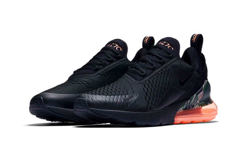 Nike Air Max 270 Camo Sunset release info black sneakers footwear