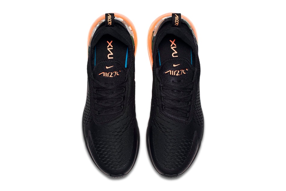 Nike Air Max 270 Camo Sunset release info black sneakers footwear