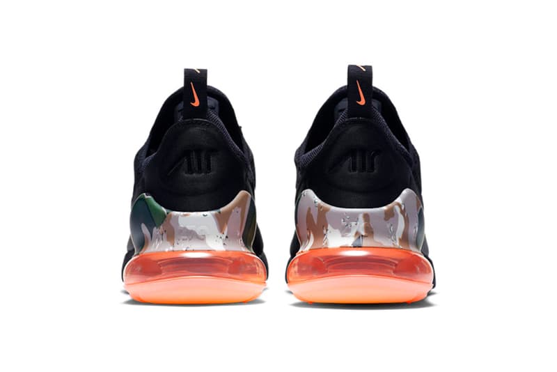 Nike Air Max 270 Camo Sunset release info black sneakers footwear