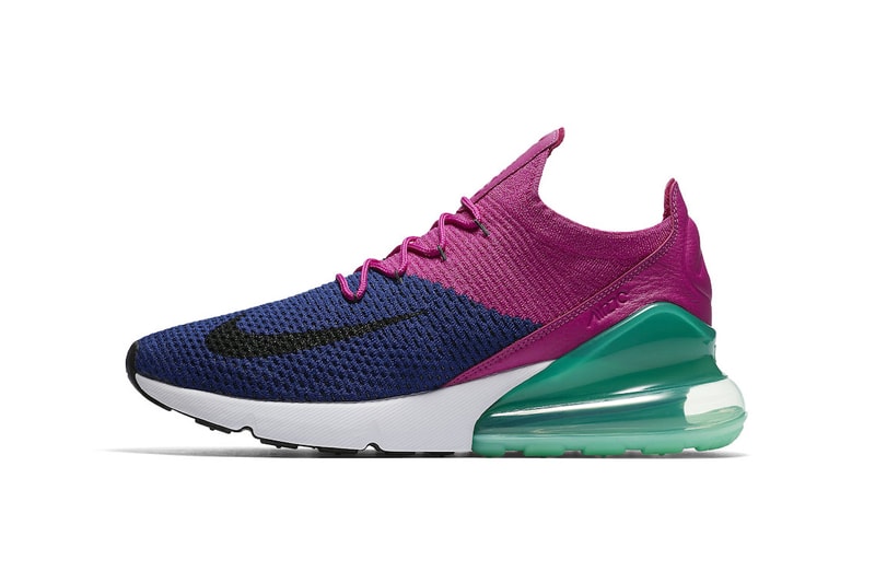 Nike Air Max 270 Flyknit Fuchsia Flash june 14 2018 release date info drop sneakers shoes footwear