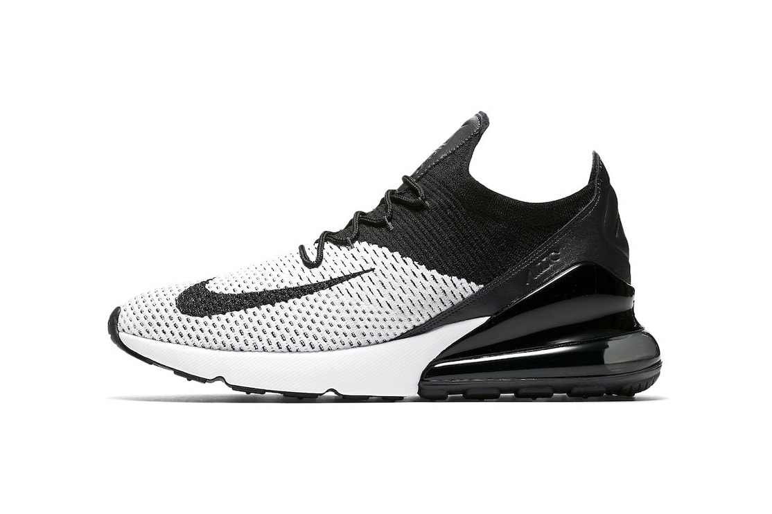Nike Air Max 270 Flyknit Black White may 15 2018 release date info drop sneakers shoes footwear