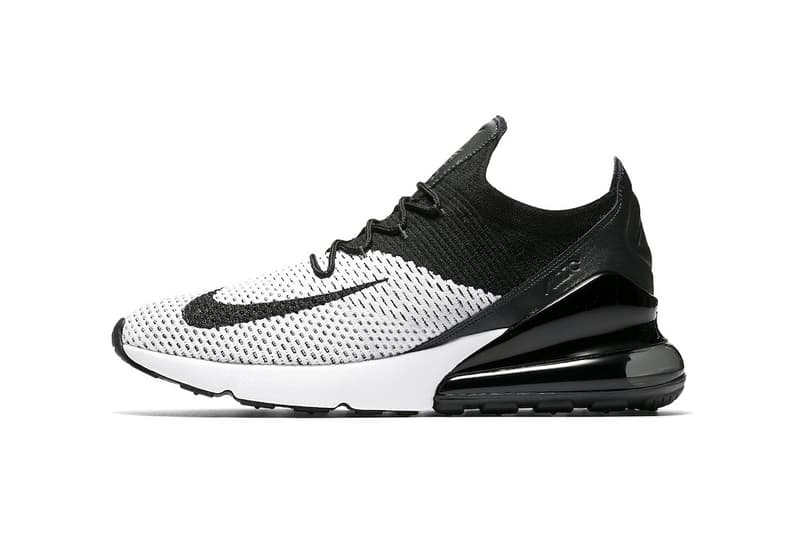 air max 270 flyknit black and white