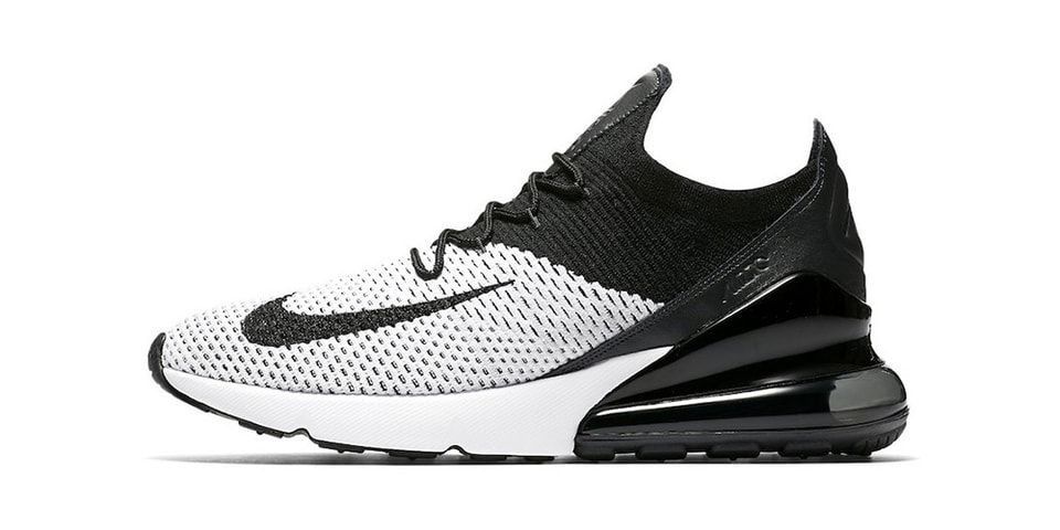 air max 270 flyknit black and white