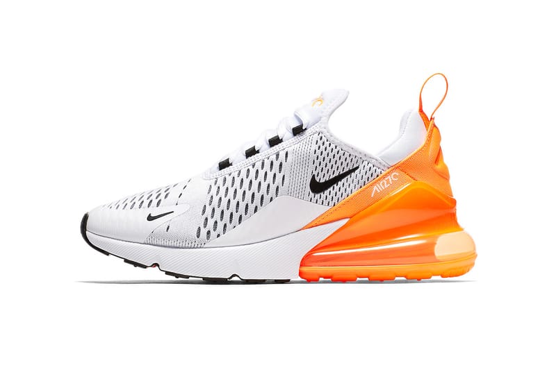 air max 270 black white orange