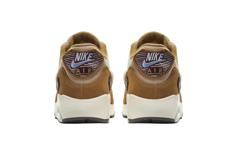 Nike Air Max 90 Chenille Swoosh First Look tan release date sneaker price blue suede leather