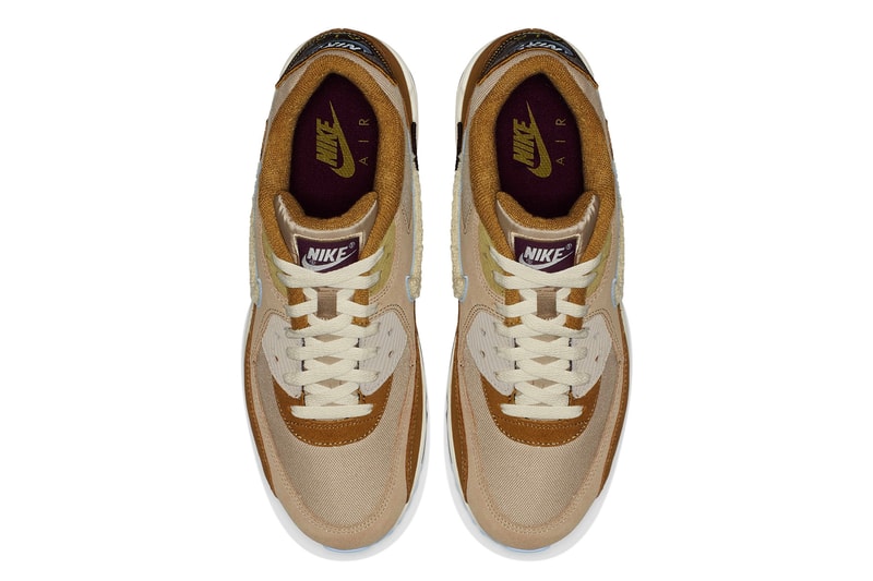 Nike Air Max 90 Chenille Swoosh First Look tan release date sneaker price blue suede leather