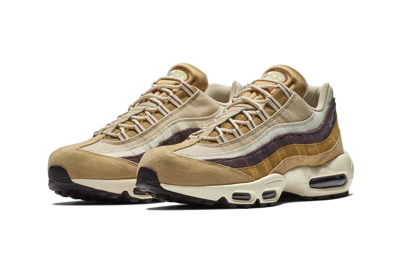 Nike Air Max 95 "Desert/ Royal Tint" sneaker release brown suede gold price