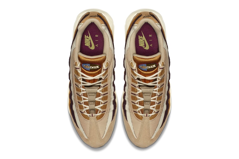 Nike Air Max 95 "Desert/ Royal Tint" sneaker release brown suede gold price