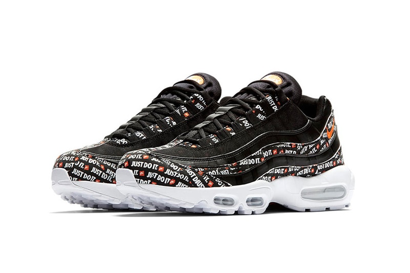 Nike Air Max 95 Just Do It Black White Orange 2018 footwear nike sportswear