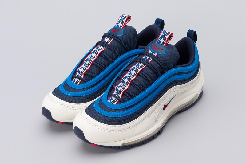 Nike Air Max 97 Pull Tab blue white red release info sneakers footwear