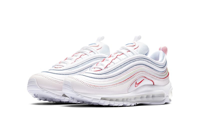 white red blue green air max 97