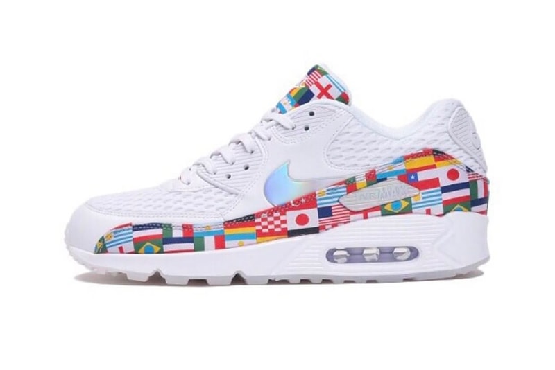 Nike Air Max Plus Air Max 90 Air Zoom Spiridon Flag Pack First Look international flags countries white sneakers release date