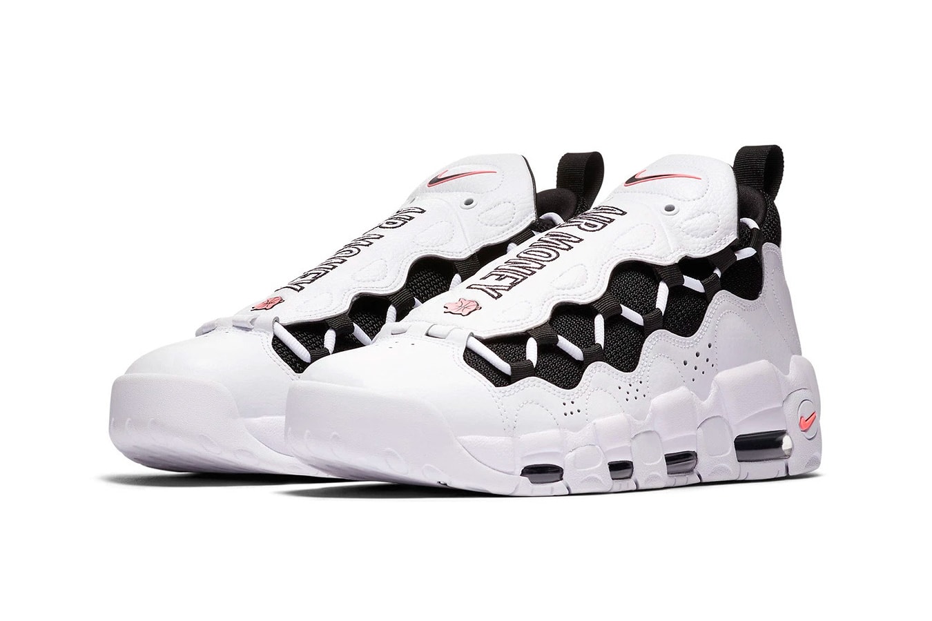 Nike Air More Money Piggy Bank Release Date sneakers price purchase white coral black