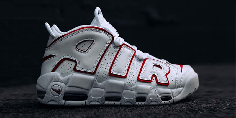 nike air more uptempo white red