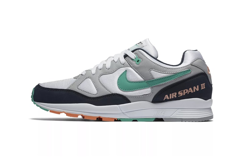 Nike Air Span II "Kinetic Green" New Colorway Shoes Kicks Trainers Sneakers Purchase Available Cop Buy Now Release Details Information Green Pink Crimson Bliss White Wolf Grey Obsidian Navy