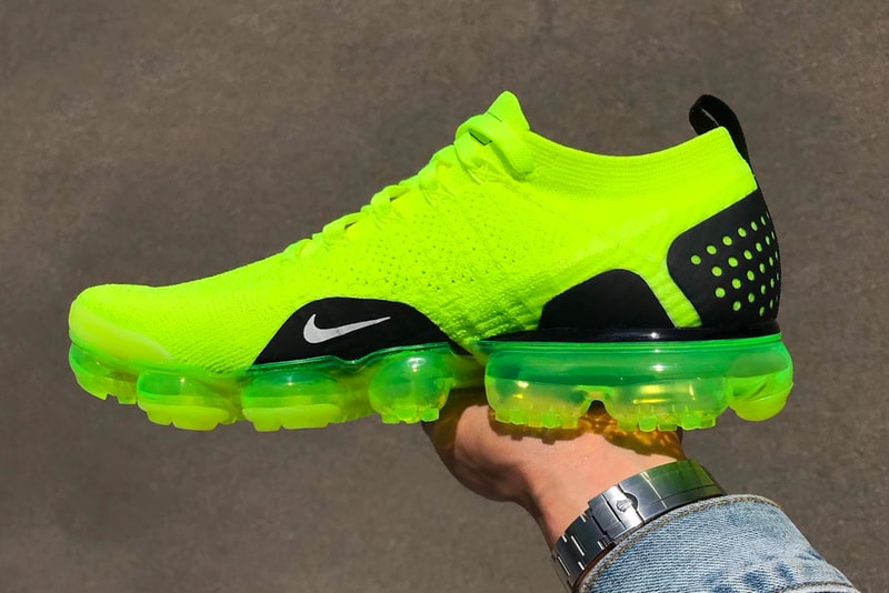 Nike Air VaporMax Flyknit 2 Volt First Look Release date purchase neon yellow sneaker