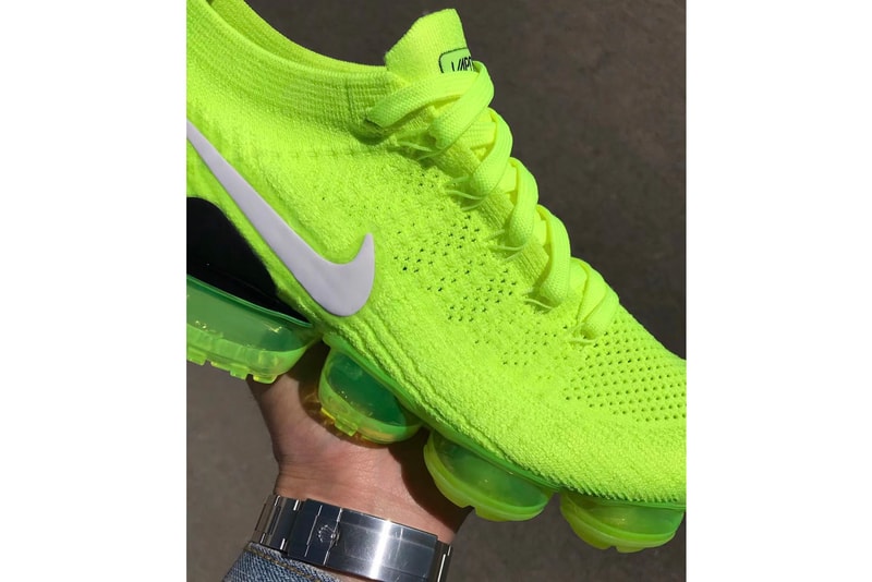 Nike Air VaporMax Flyknit 2 Volt First Look Release date purchase neon yellow sneaker