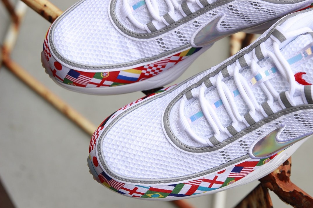 Nike Air Zoom Spiridon World Flags First Look international flags countries white sneakers release date