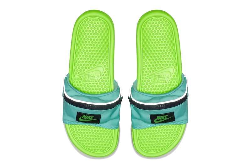 Nike benassi jdi fanny pack slides Green Blue