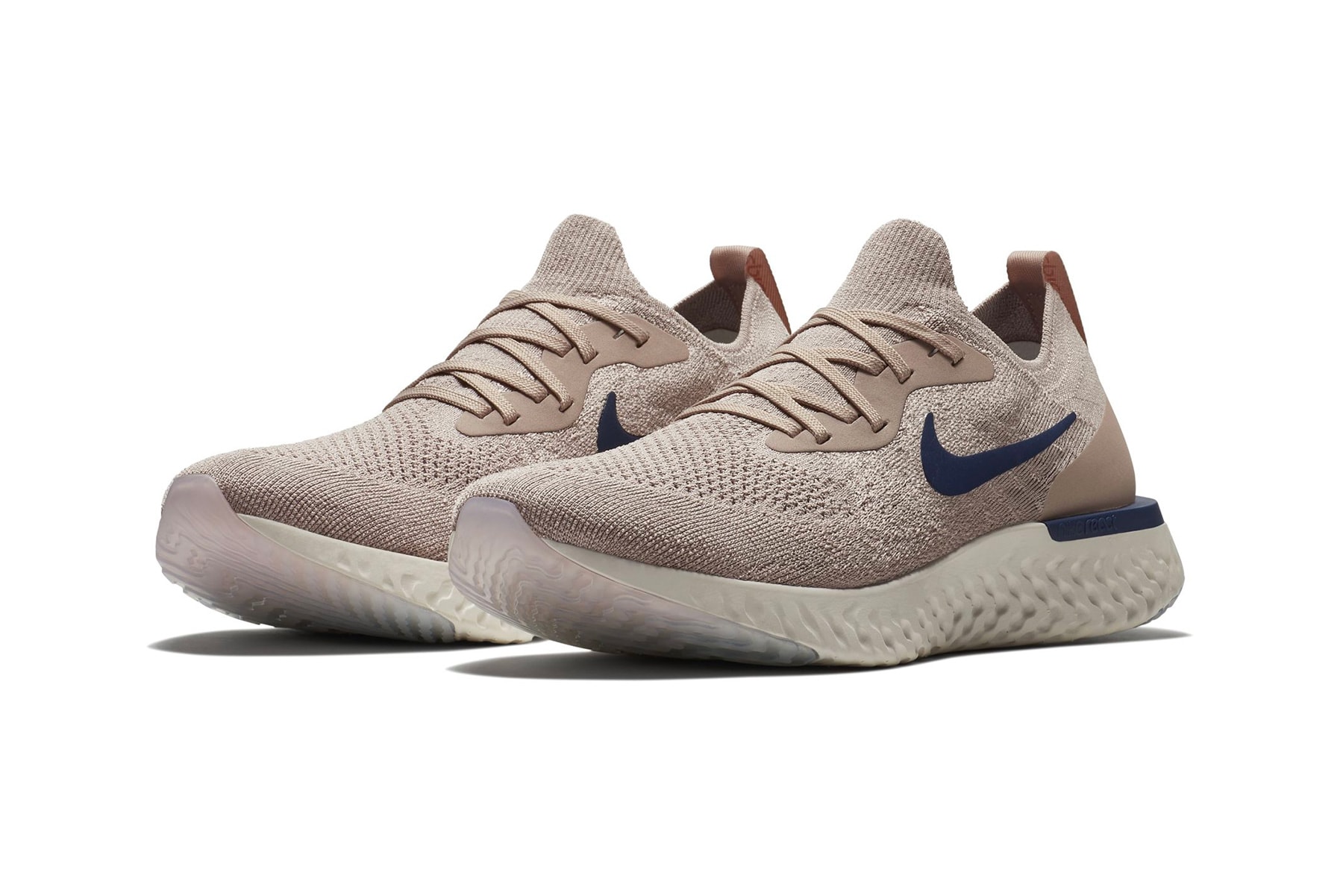 Nike Epic React Flyknit "Tan/Navy" Colorway release date first look price beige blue neutral sneaker