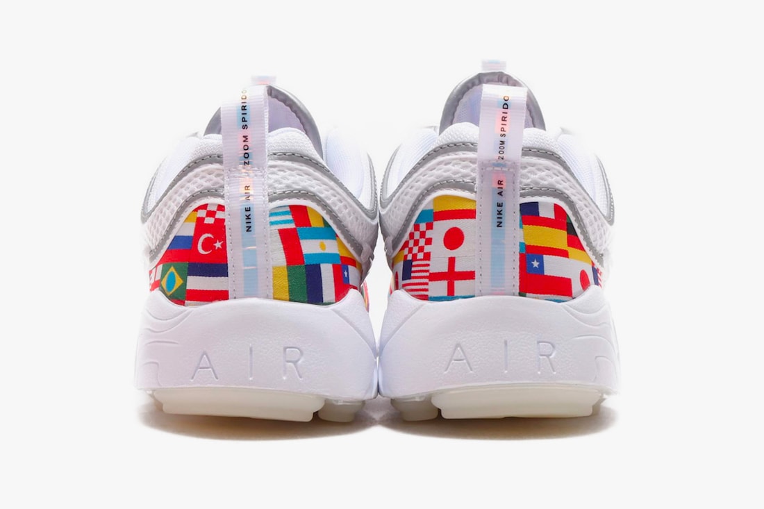Nike Air Max Plus Air Max 90 Air Zoom Spiridon Flag Pack Detailed Look international flags countries white sneakers release date