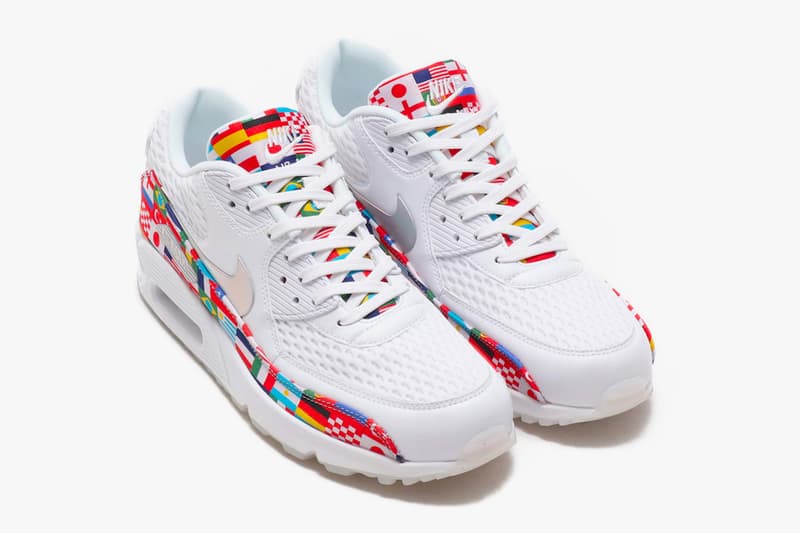 Nike Air Max Plus Air Max 90 Air Zoom Spiridon Flag Pack Detailed Look international flags countries white sneakers release date