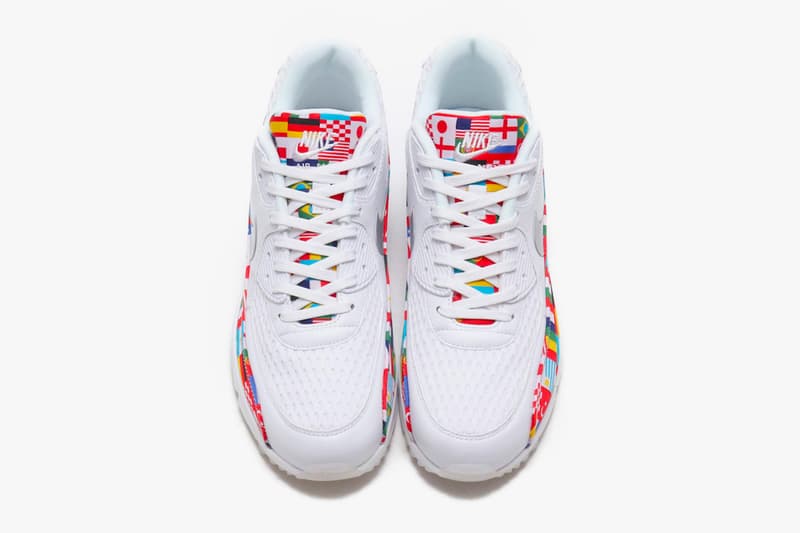 Nike Air Max Plus Air Max 90 Air Zoom Spiridon Flag Pack Detailed Look international flags countries white sneakers release date