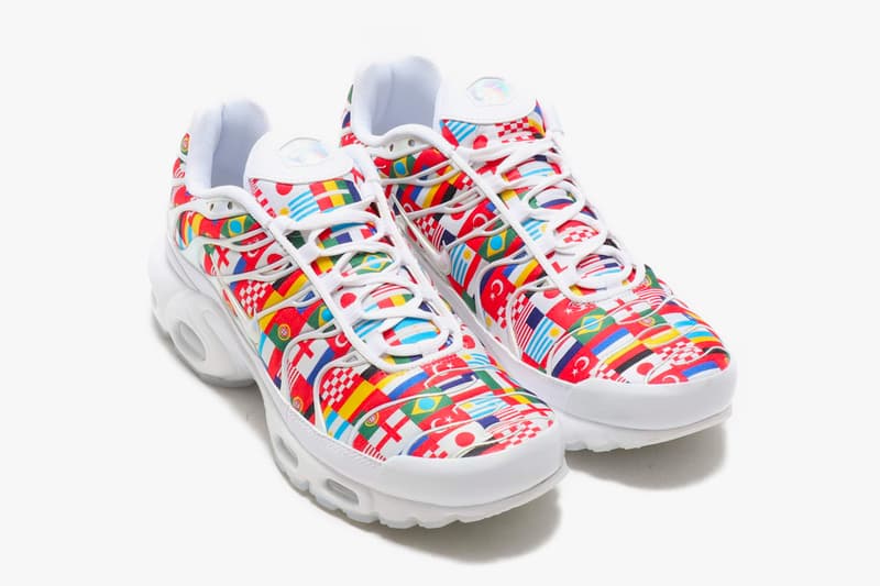 Nike Air Max Plus Air Max 90 Air Zoom Spiridon Flag Pack Detailed Look international flags countries white sneakers release date