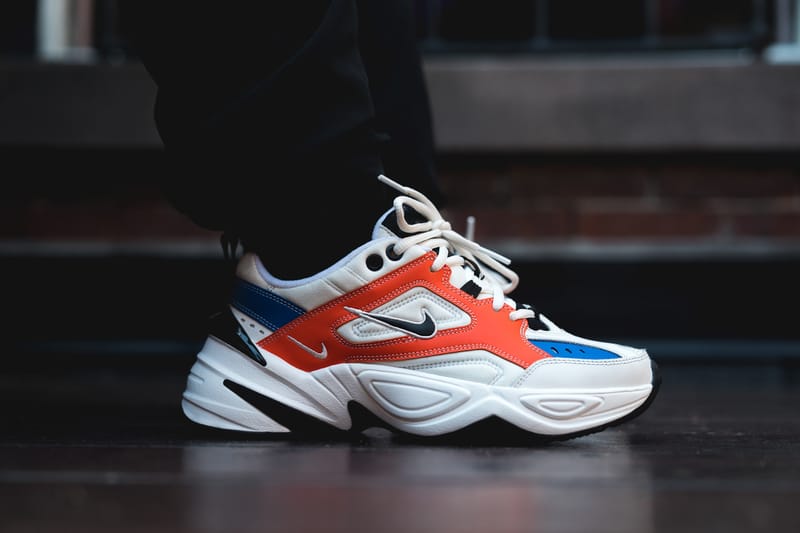 nike m2k white red blue