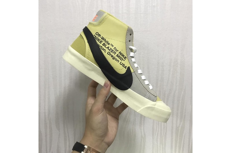 Virgil Abloh Nike Blazer Studio Mid Release info off-white sneakers footwear collaboration black grey vanilla