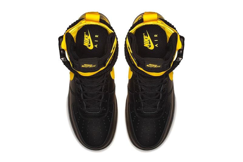 Nike SF-AF1 High Black Dynamic Yellow leather ballistic nylon sneakers footwear