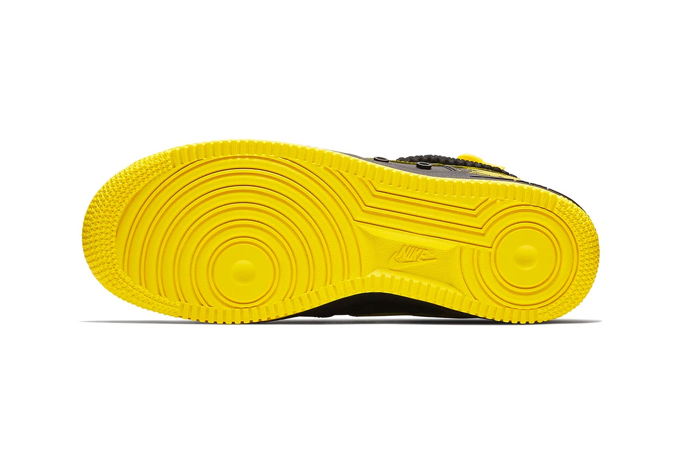 Nike SF-AF1 High Black Dynamic Yellow leather ballistic nylon sneakers footwear