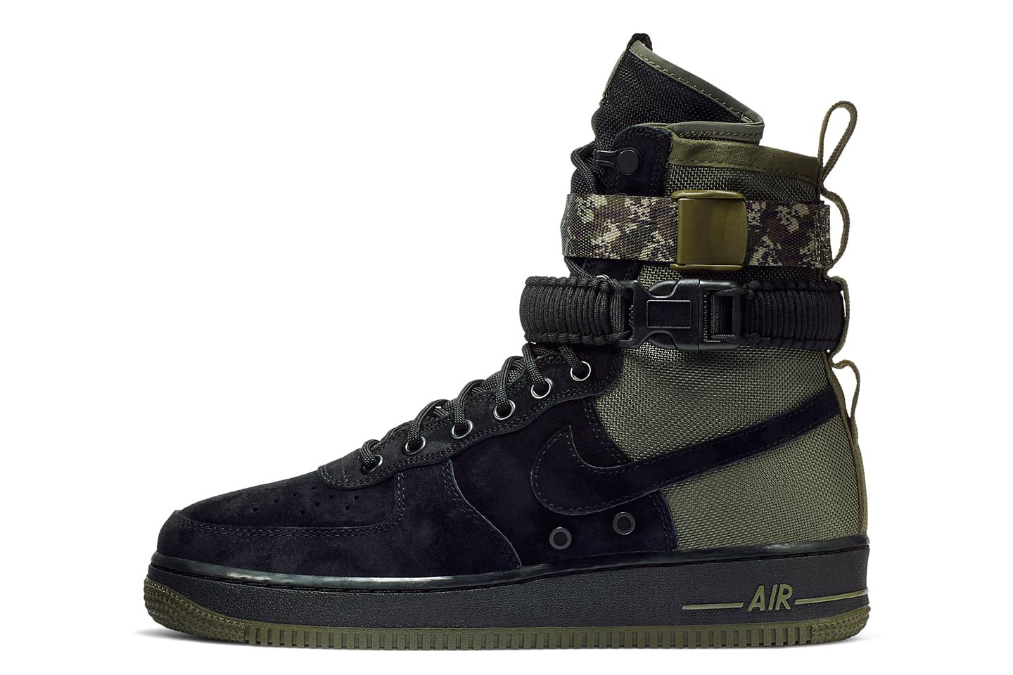 Nike SF AF1 Camo Strap olive black may 2018 release date info drop sneakers shoes footwear