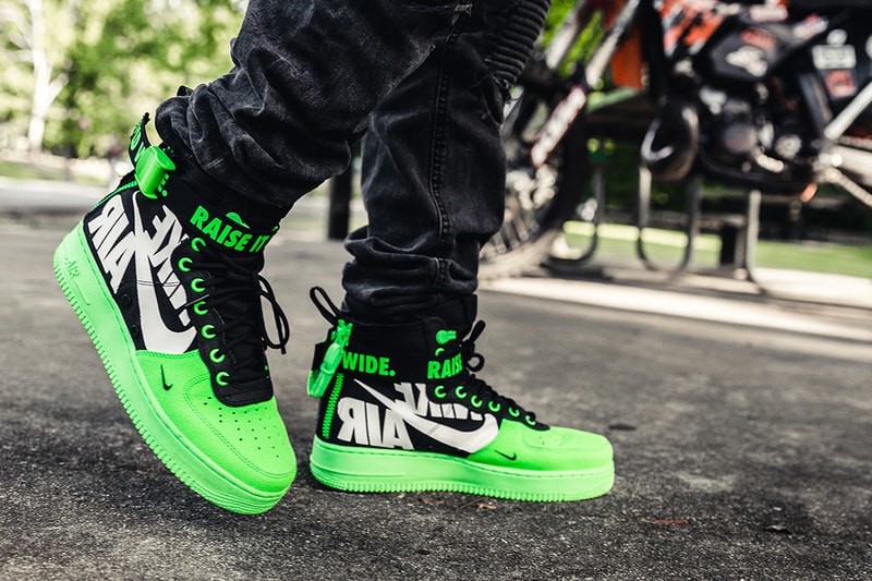 nike sf af1 mid 12 o clock boys green