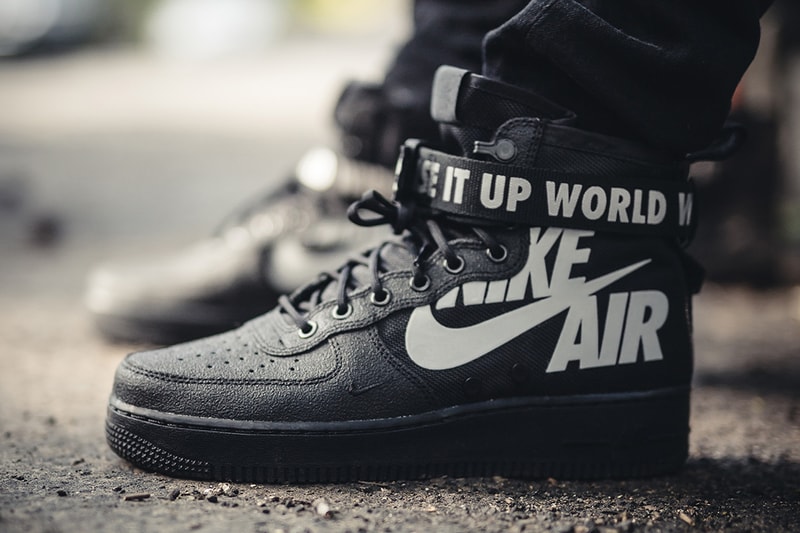 nike sf af1 mid 12 o clock boys black
