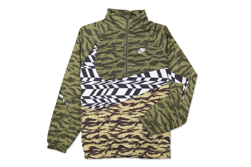 Nike Sportswear Swoosh Woven Camo Pack NSW Track Pants Shorts Jackets Green Beige White Black Patterns Designs