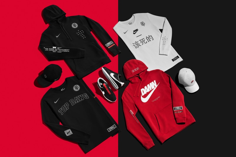 Nike Top Dawg Entertainment TDE Partnership Kendrick Lamar Championship Tour Nike Cortez Shirts Hoodies Caps Hats