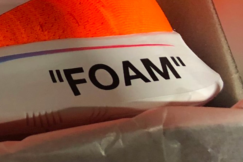 Virgil Abloh off white Nike Zoom Fly Mercurial Flyknit first look orange blue football soccer world cup