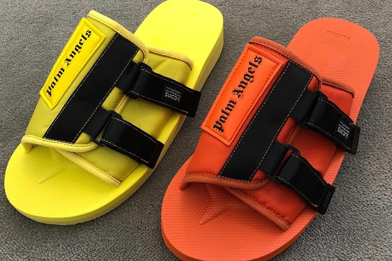 Palm Angels Suicoke Spring Summer 2019 Slides Teaser first look orange yellow black release date info drop footwear sandals collaboration francesco ragazzi