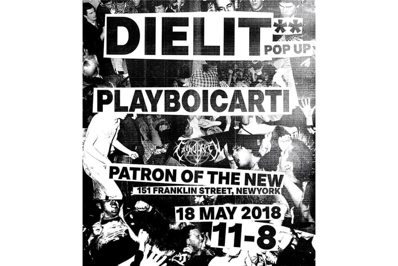 Playboi Carti Patron of the New Die Lit pop-up shop may 18 2018