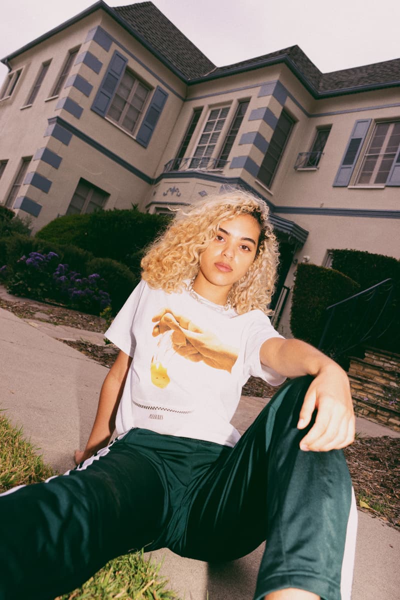 PLEASURES Summer 2018 Collection Lookbook Alex James Jacket T Shirt Pants Trousers Pullover