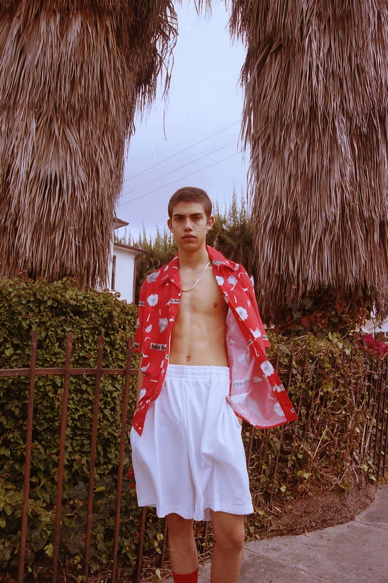 PLEASURES Summer 2018 Collection Lookbook Alex James Jacket T Shirt Pants Trousers Pullover