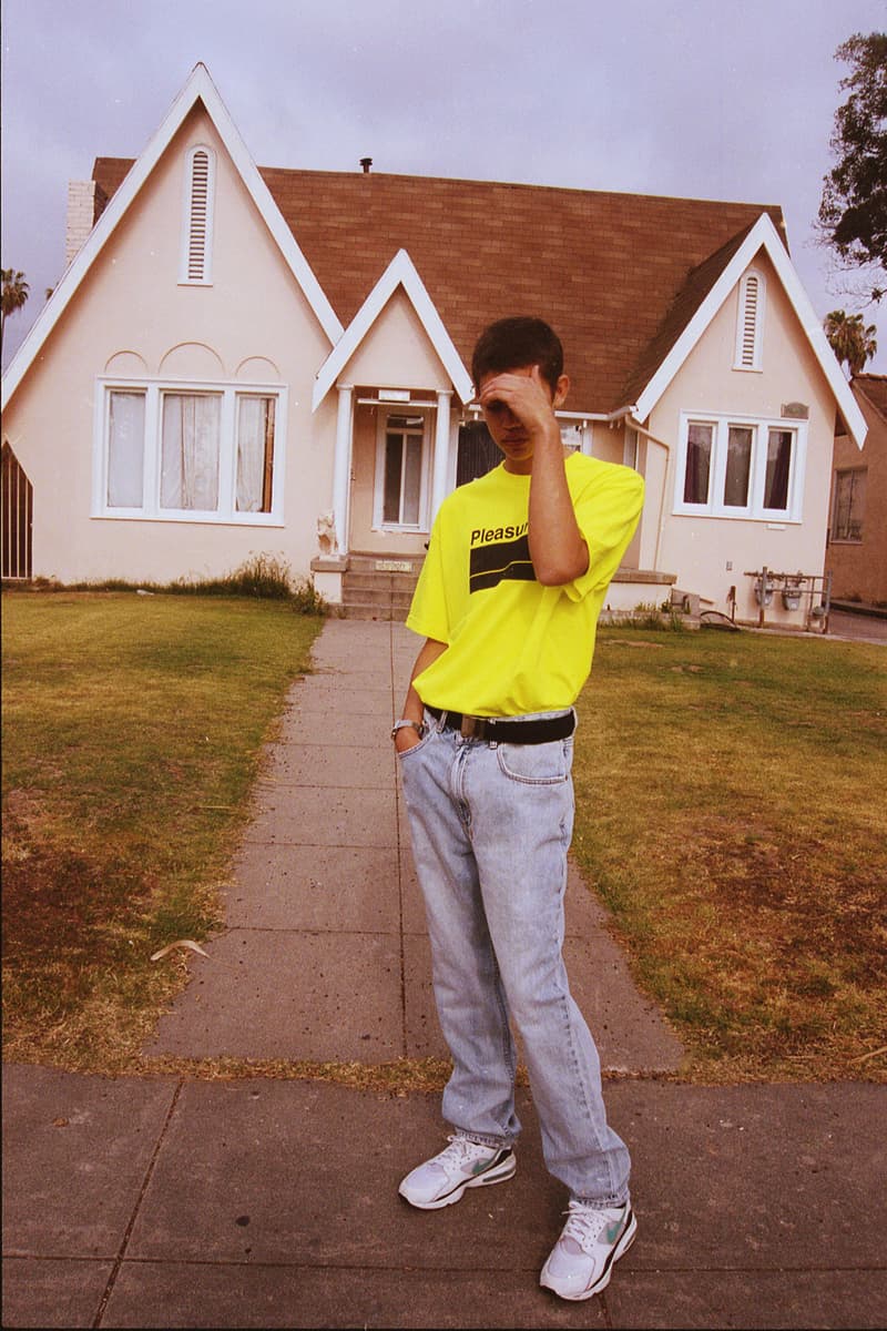 PLEASURES Summer 2018 Collection Lookbook Alex James Jacket T Shirt Pants Trousers Pullover