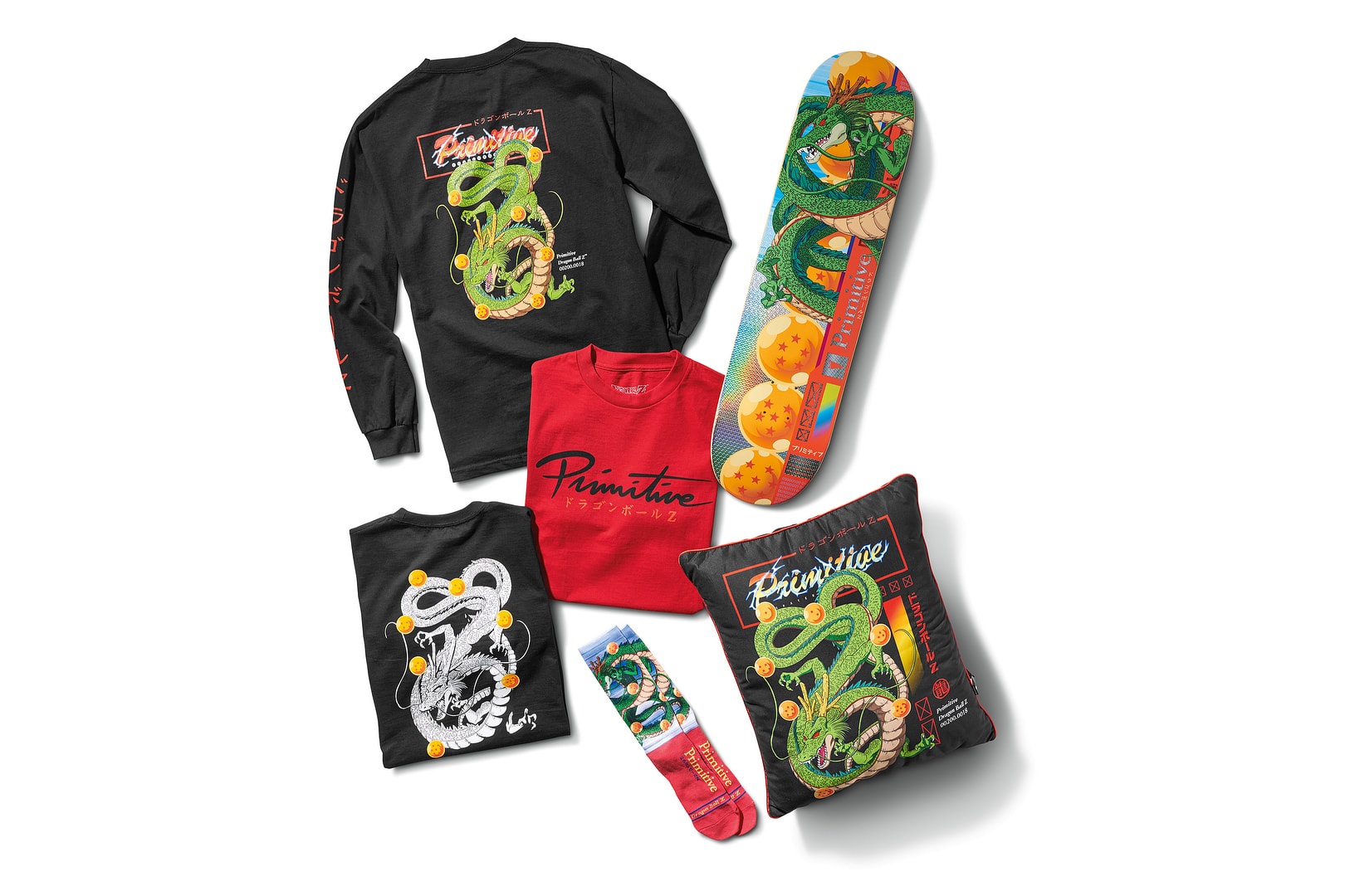 Primitive Skateboarding Dragon Ball Z Collection Official Merch merchandise collection collab Shenron
