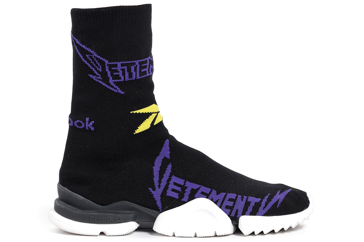 Vetements x Reebok Fall/Winter 2018 Sneaker Release Details Black White Red Colorways Date Price Purchase Instapump Monogram Fury Sneakers Metal Classic Sock Sneakers